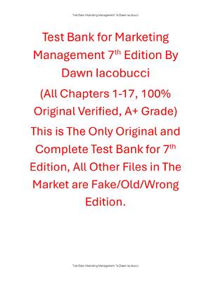 Preview image for Test Bank Marketing Management 7th Edition By Dawn Iacobucci