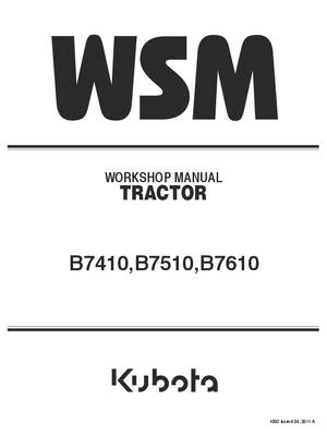 Preview of Kubota B7410 B7510 and B7610 Tractors Workshop Manual