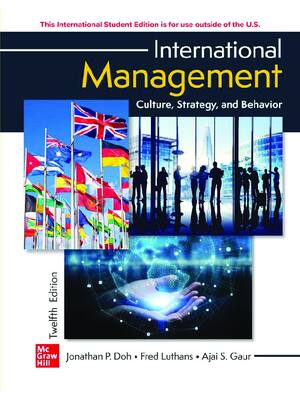Preview of eBook PDF ISE International Management 10th Edition By Jonathan Doh, Fred Luthans