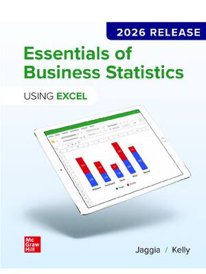 Preview of eBook PDF Essentials of Business Statistics Using Excel 2026 Release By Sanjiv Jaggia, Ali