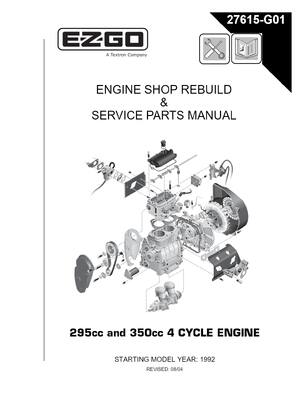 Preview of EZGO 295 ENGINE REPAIR MANUAL FITS 295cc 350cc 1992-2007 Golf cart