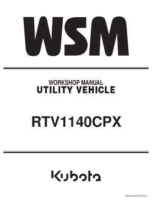 Preview of SIDE BY SIDE WORKSHOP SERVICE REPAIR MANUAL KUBOTA RTV1140CPX