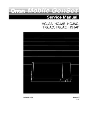 Preview of CUMMINS ONAN mobile genset HGJAB HGJAA JGJAD JGJAE service manual