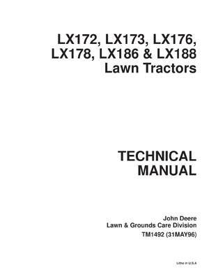 Preview of John Deere LX172 LX173 LX176 LX178 LX186 LX188 Manual TM1492