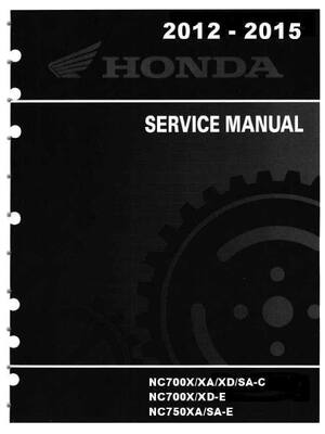 Preview of HONDA NC700X NC700XA NC700XD NC750XA 2012-2015 Service Manual