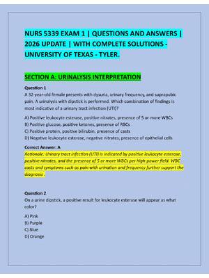 Preview of NURS 5339 EXAM 1 | QUESTIONS AND ANSWERS |  2026 UPDATE | WITH COMPLETE SOLUTIONS -  UNIVE