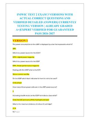 Preview of INIWIC TEST 2 EXAM 3 VERSIONS