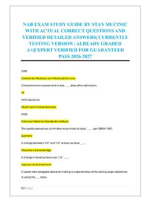 Preview of NAB EXAM STUDY GUIDE BY STAN MUCINIC
