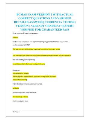Preview of BCMAS EXAM VERSION 2
