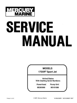 Preview of Mercury Mariner Service Manual 175hp XR2 Sport Jet