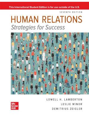 Preview of eBook PDF ISE Human Relations Strategies for Success 7th Edition By Lowell Lamberton, Lesl