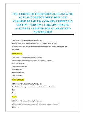Preview of FME CERTIFIED PROFESSIONAL EXAM