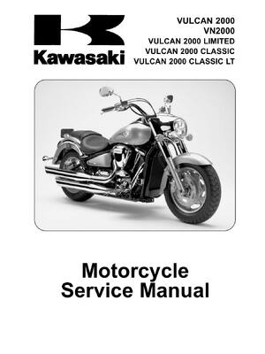 Preview of Kawasaki Vulcan VN2000 2000 Limited LT Classic 2004 - 2009 Service Repair Manual