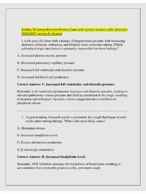 Preview image for Barkley 3P Comprehensive Practice Exam with correct answers with rationales  2026/2027 version A+ Graded