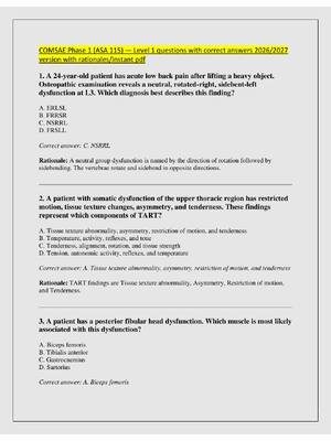 Preview image for COMSAE Phase 1 (ASA 115) — Level 1 questions with correct answers 2026/2027  version with rationales/instant pdf