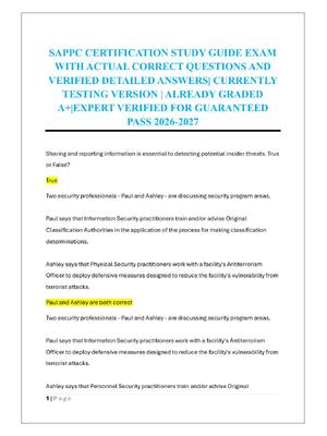 Preview of SAPPC CERTIFICATION STUDY GUIDE EXAM