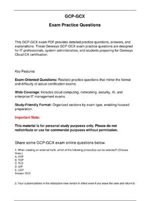 Preview image for GCP-GCX Exam Practice Questions