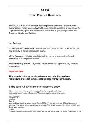 Preview image for AZ 500 Microsoft Exam Updated Practice Questions in June 2026 for Microsoft Azure certification