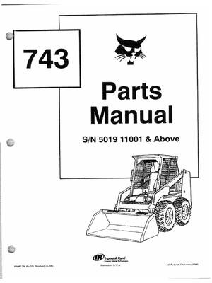 Preview of Bobcat 743 Loader Skid Steer Parts Catalog Manual