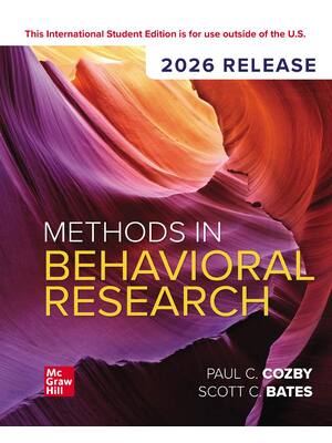 Preview of eBook PDF ISE Methods in Behavioral Research 2026 Release By Paul Cozby, Scott Bates