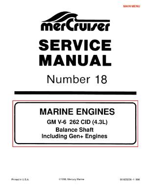 Preview of MERCURY MerCruiser #18 GM V-6 262 CID 4.3L Service Manual
