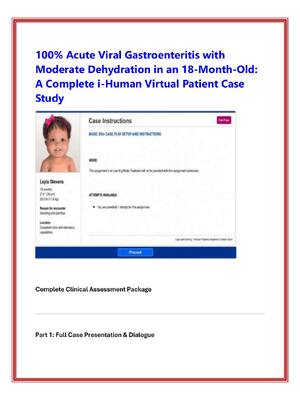 Preview of 100% Acute Viral Gastroenteritis with  Moderate Dehydration in an 18-Month-Old:  A Complet