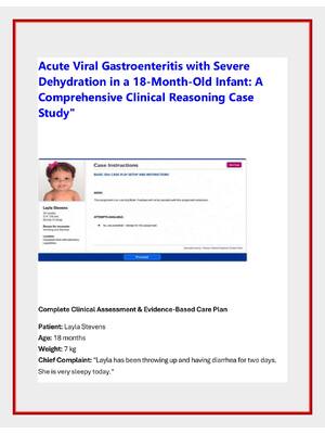 Preview image for Acute Viral Gastroenteritis with Severe  Dehydration in a 18-Month-Old Infant: A  Comprehensive Clinical Reasoning Case  Study"