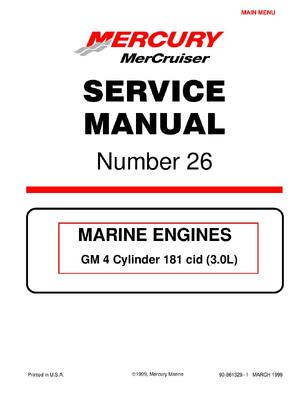 Preview of MERCURY MerCruiser MCM 3.0L Alpha Gm 4 Cylinder 181 CID 3.0 Engine #26 Marine Engines Serv