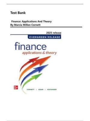 Preview of Solutions Manual for Finance Applications and Theory 2025 Release By Marcia Millon Cornett