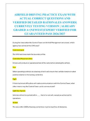 Preview of AIRFIELD DRIVING PRACTICE EXAM