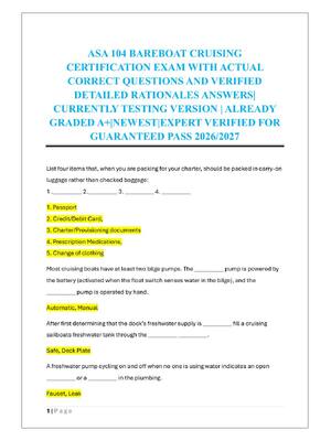 Preview of ASA 104 BAREBOAT CRUISING  CERTIFICATION EXAM