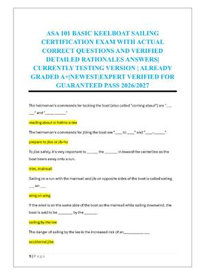 Preview of ASA 101 BASIC KEELBOAT SAILING  CERTIFICATION EXAM