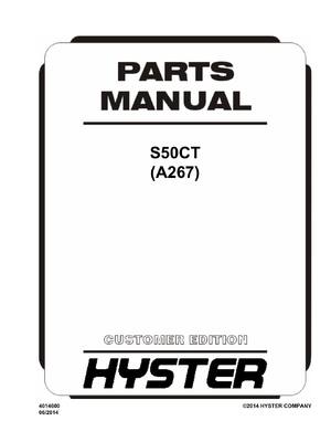 Preview of HYSTER FORKLIFT (A267) S50CT PARTS MANUAL