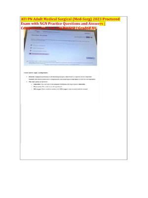 Preview of ATI RN Comprehensive Predictor 2026 Exit  Retake Exam with NGN and real screenshots  / with Questions and correct verified  answers. Guaranteed pass /Graded A+