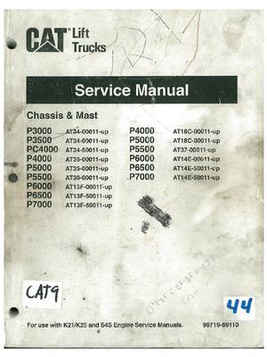 Preview of CAT P4000 P5000 P6000 P7000 FORKLIFT CATERPILLAR SERVICE ENGINE REPAIR SHOP MANUAL