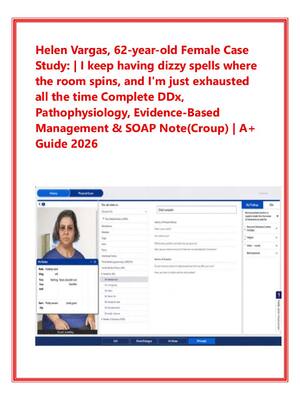Preview of Helen Vargas, 62-year-old Female Case  Study: | I keep having dizzy spells where  the room