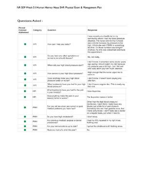 Preview image for NR 509 Week 5 I Human Harvey Hoya EHR Physical Exam & Management Plan! ALREADY RATED A+ 100% CORRECT ANSWERS