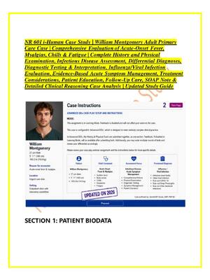 Preview image for NR 602 Sheila Davis i-Human Case Study 2026 | Pediatric Virtual Patient  Encounter | Comprehensive History & Physical Examination, Dizziness/BPPV  Assessment, Differential Diagnosis, Diagnostic Workup, Evidence-Based  Treatment & Management Plan, Patient Education, Follow-Up Care & Detailed  Clinical Reasoning Analysis