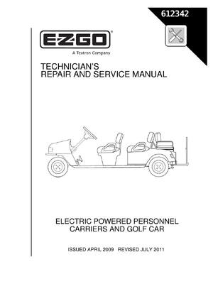 Preview of EZ-GO Txt Gas Golf Cart Service Repair Manual 2007 2011 612342