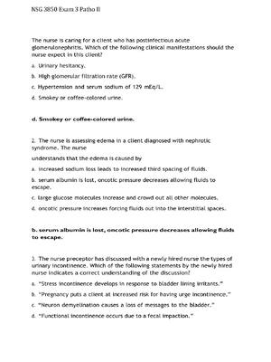 Preview image for NSG 3850 Exam 3 Patho II Questions and Answers! 100% CORRECT ANSWERS ALREADY RATED A+