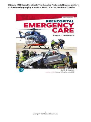 Preview image for Complete Test Bank for Prehospital Emergency Care 12th Edition by Joseph J. Mistovich, Keith J. Karren, and Brent Q. Hafen All Chapters! ALREADY RATED A+ 100% CORRECT ANSWERS