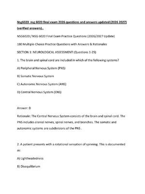 Preview of Nsg6020  nsg 6020 final exam 2026 questions and answers updated