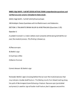 Preview of 4N051 SSgt WAPS - Full SKT (2026) ACTUAL EXAM comprehensive questions and verified accurat