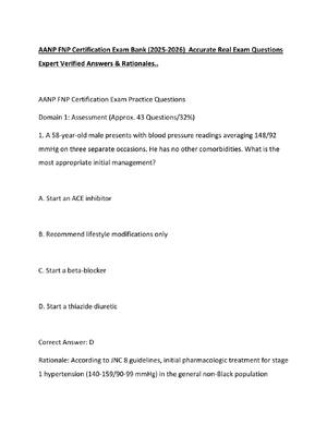 Preview of AANP FNP Certification Exam Bank (2025-2026)  Accurate Real Exam Questions Expert Verified