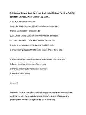 Preview of Solution and Answer Guide Illustrated Guide to the National Electrical Code 9th Edition by