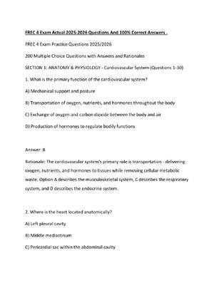 Preview of FREC 4 Exam Actual 2025-2026 Questions And 100% Correct Answers .