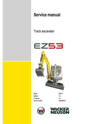 Preview of WACKER NEUSON EZ53 TRACKED EXCAVATOR SERVICE MANUAL