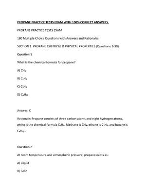 Preview of PROPANE PRACTICE TESTS EXAM WITH 100