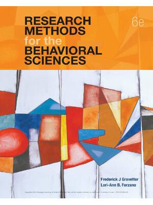 Preview of eBook PDF Research Methods for the Behavioral Sciences 6th Edition By Frederick Gravetter,