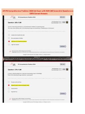 Preview of Legit ATI PN Comprehensive Predictor 2026 Exit Exam with NGN 180 Questions and Answers